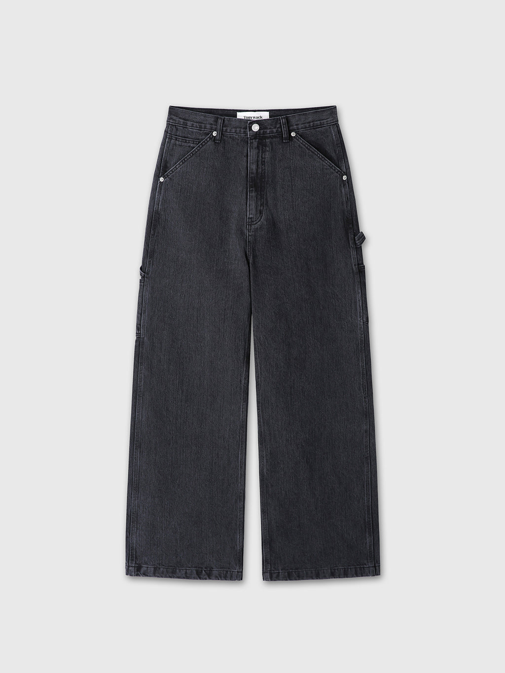CORD TWILL DENIM WORK PANTS_ FADED BLACK