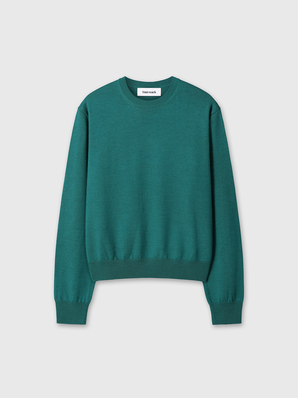 SPRING WOOL CREW NECK KNIT_ SEA GREEN