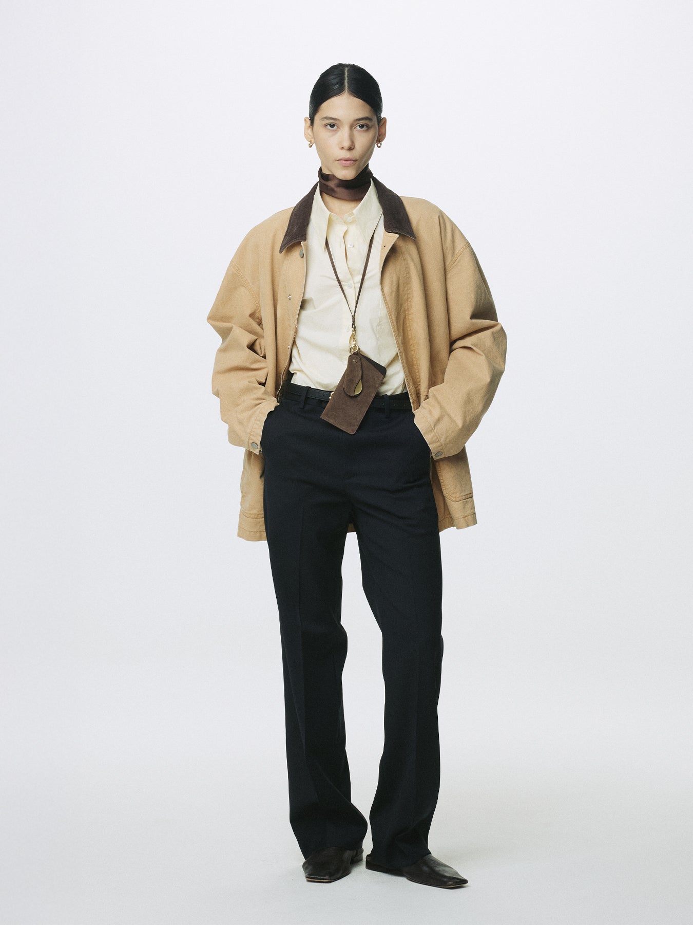 (W) GARMENT WASHED BARN JACKET_ FADED BEIGE