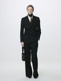 WOOL DOUBLE-PLEATED WIDE TROUSERS_ BLACK