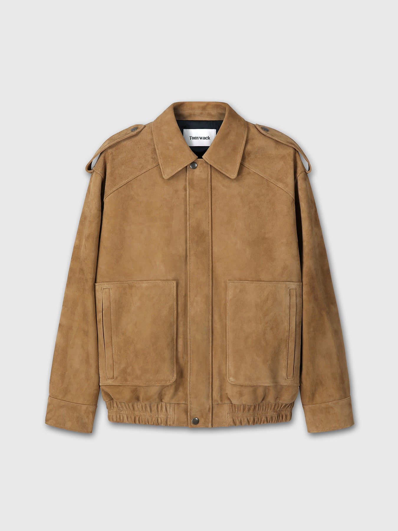 W) GOAT SUEDE BOMBER JACKET_ CAMEL – Tonywack