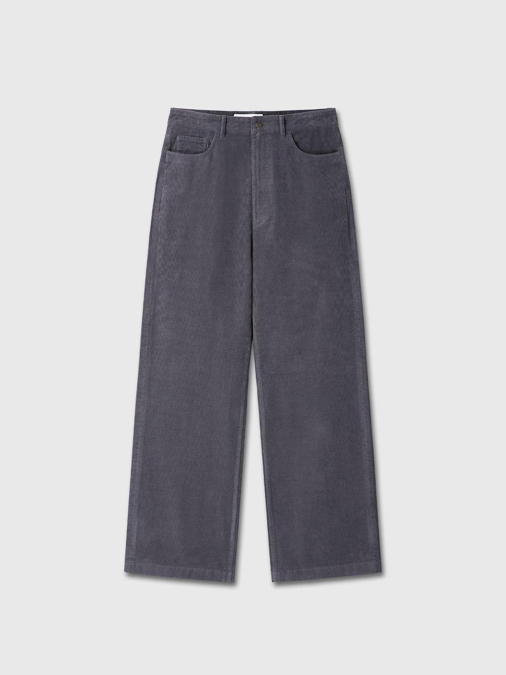 WASHED CORDUROY WIDE-LEG PANTS_ PURPLE NAVY
