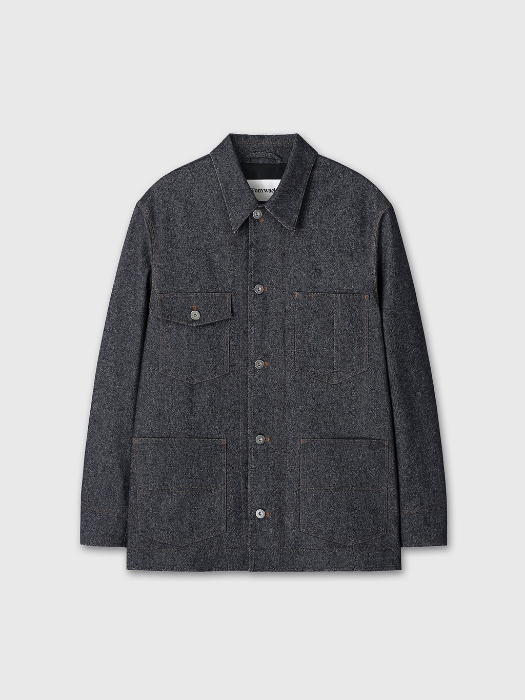 WOOL DENIM CHORE JACKET (ITALIAN FABRIC)_ DARK INDIGO