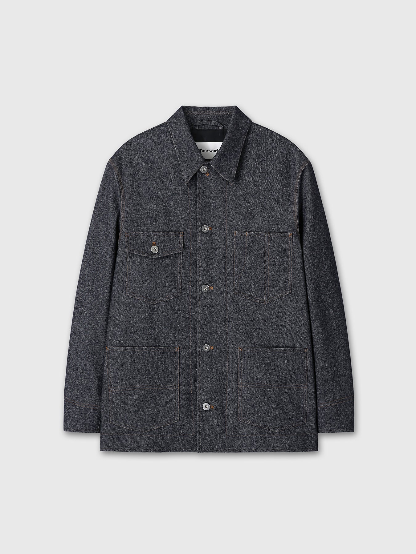 WOOL DENIM CHORE JACKET (ITALIAN FABRIC)_ DARK INDIGO