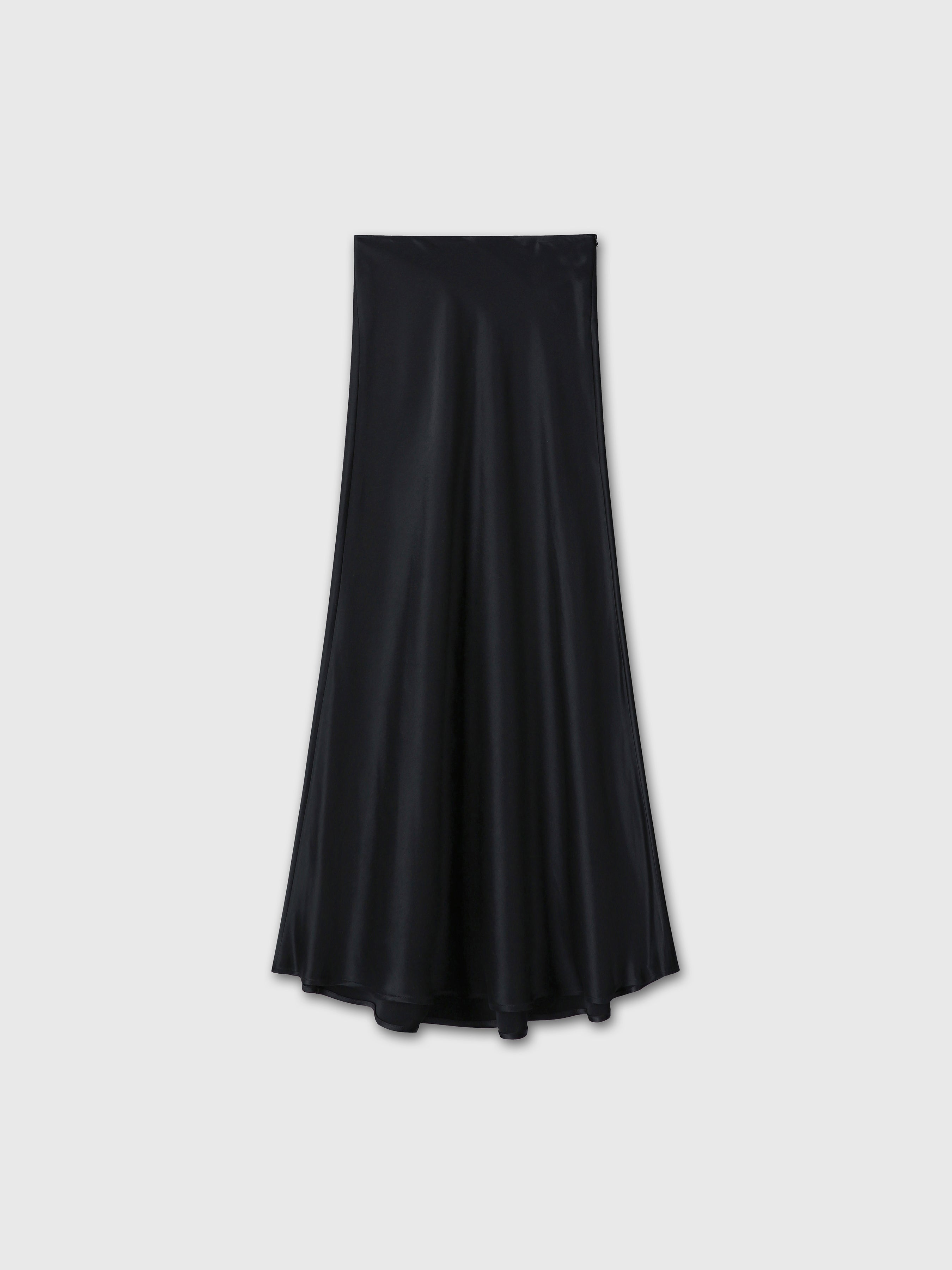 (W) SLIP MAXI SKIRT_ BLACK