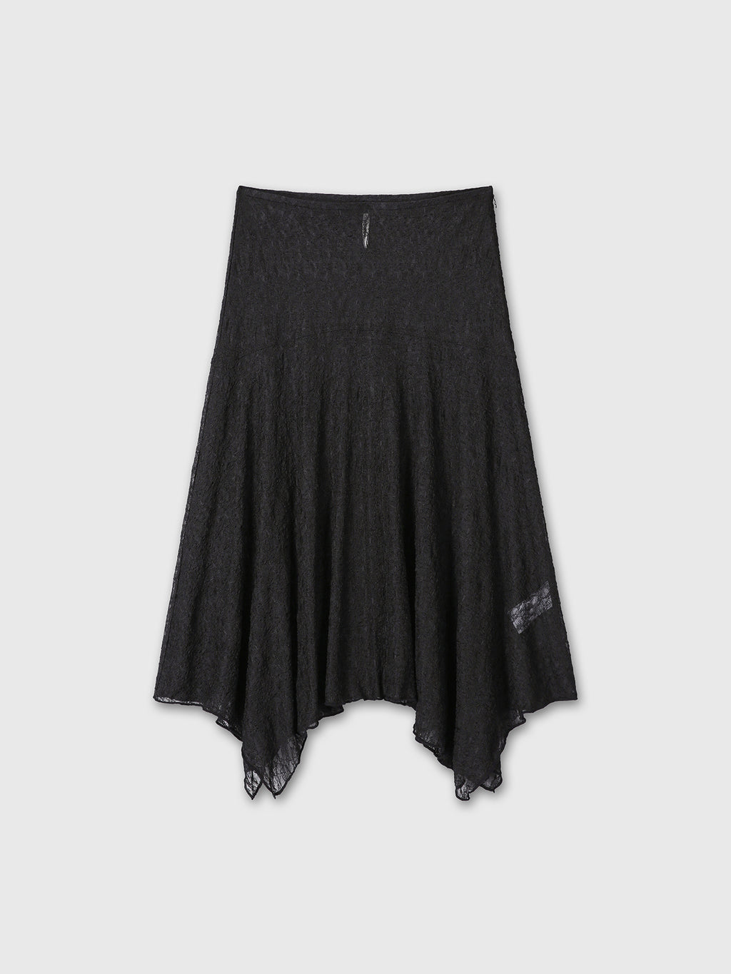 (W) LACE DRAPED SKIRT_ BLACK