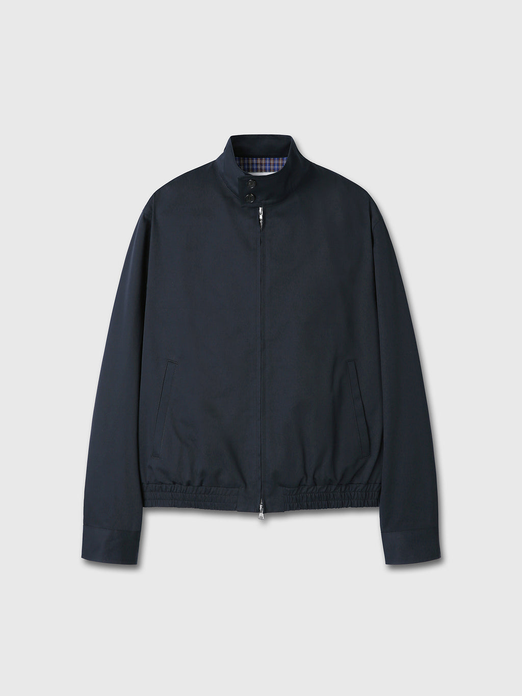 HIGH DENSITY COTTON HARRINGTON JACKET_ NAVY