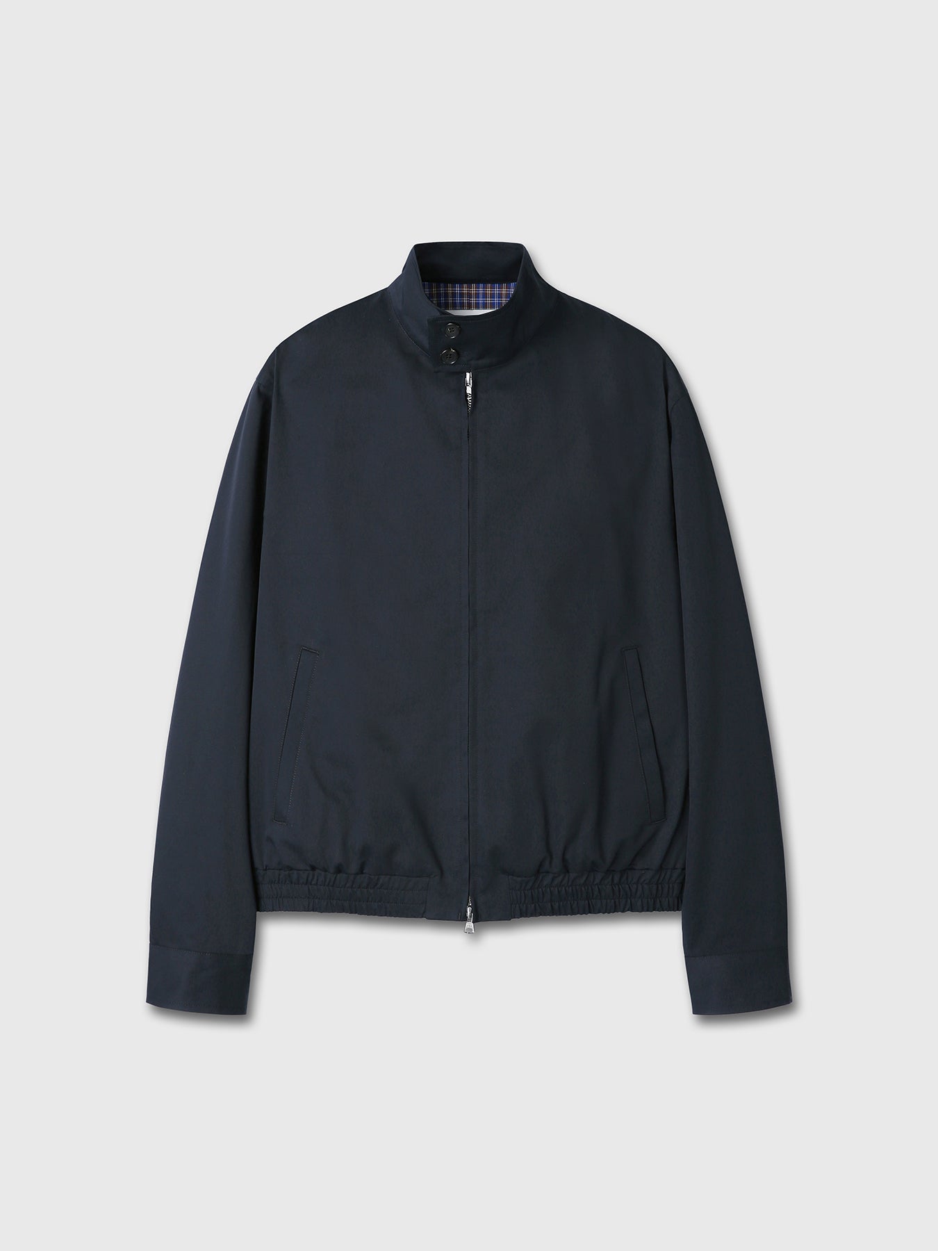 HIGH DENSITY COTTON HARRINGTON JACKET_ NAVY