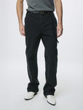 GARMENT DYED COTTON STRAIGHT PANTS_ FADED BLACK
