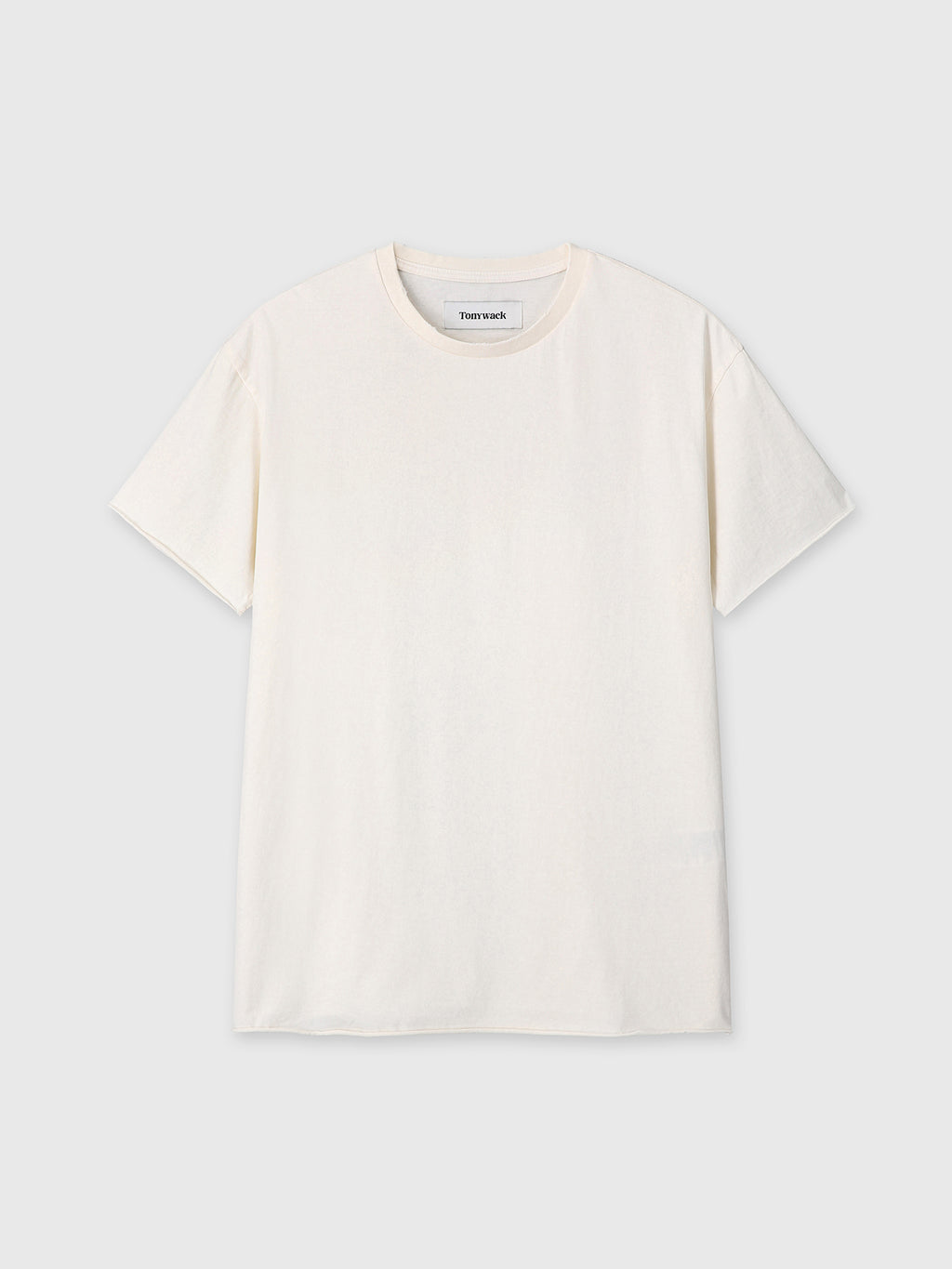 GARMENT DYED RAW EDGE T-SHIRT_ SALT PIGMENT