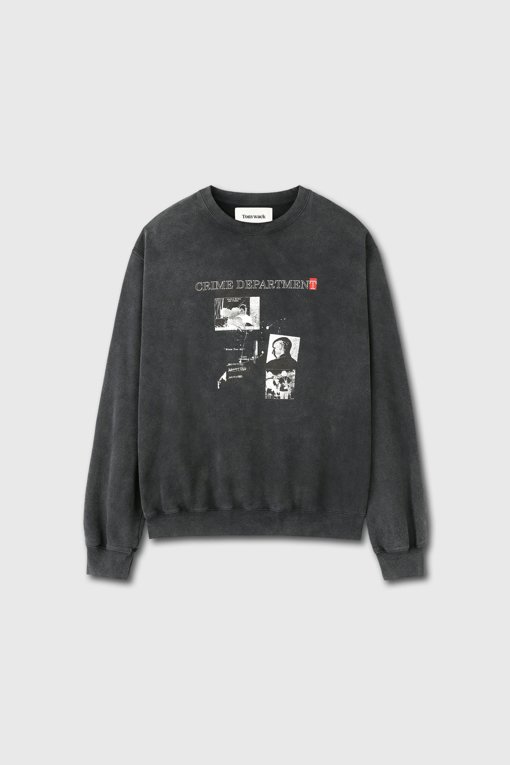 Crime Dept. Garment-dyeing Sweatshirt_ Faded Charcoal
