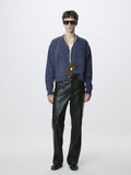 BRUSHED ALPACA-BLEND CARDIGAN_ PURPLE BLUE