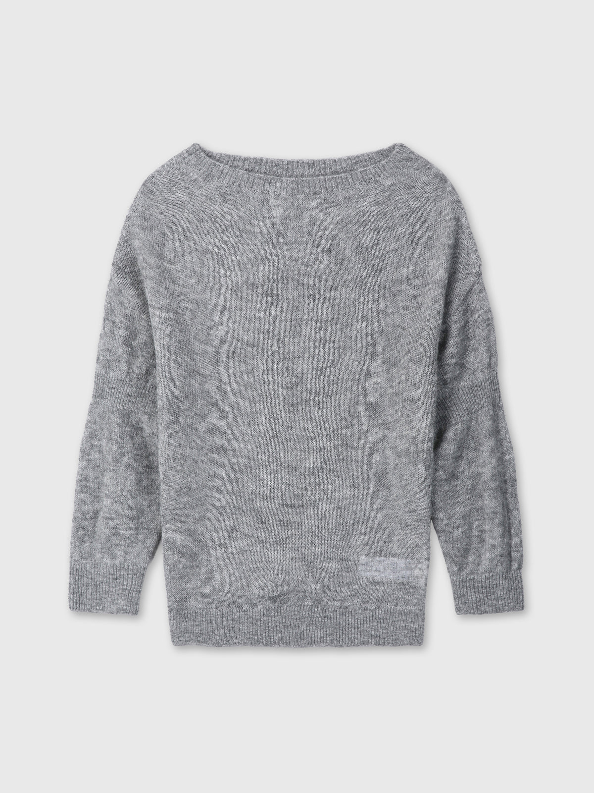 (W) CONVERTIBLE RIB-BAND KNIT TOP_ MELANGE GREY