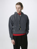 GARMENT DYED RAW EDGE HOODIE_ FADED INK
