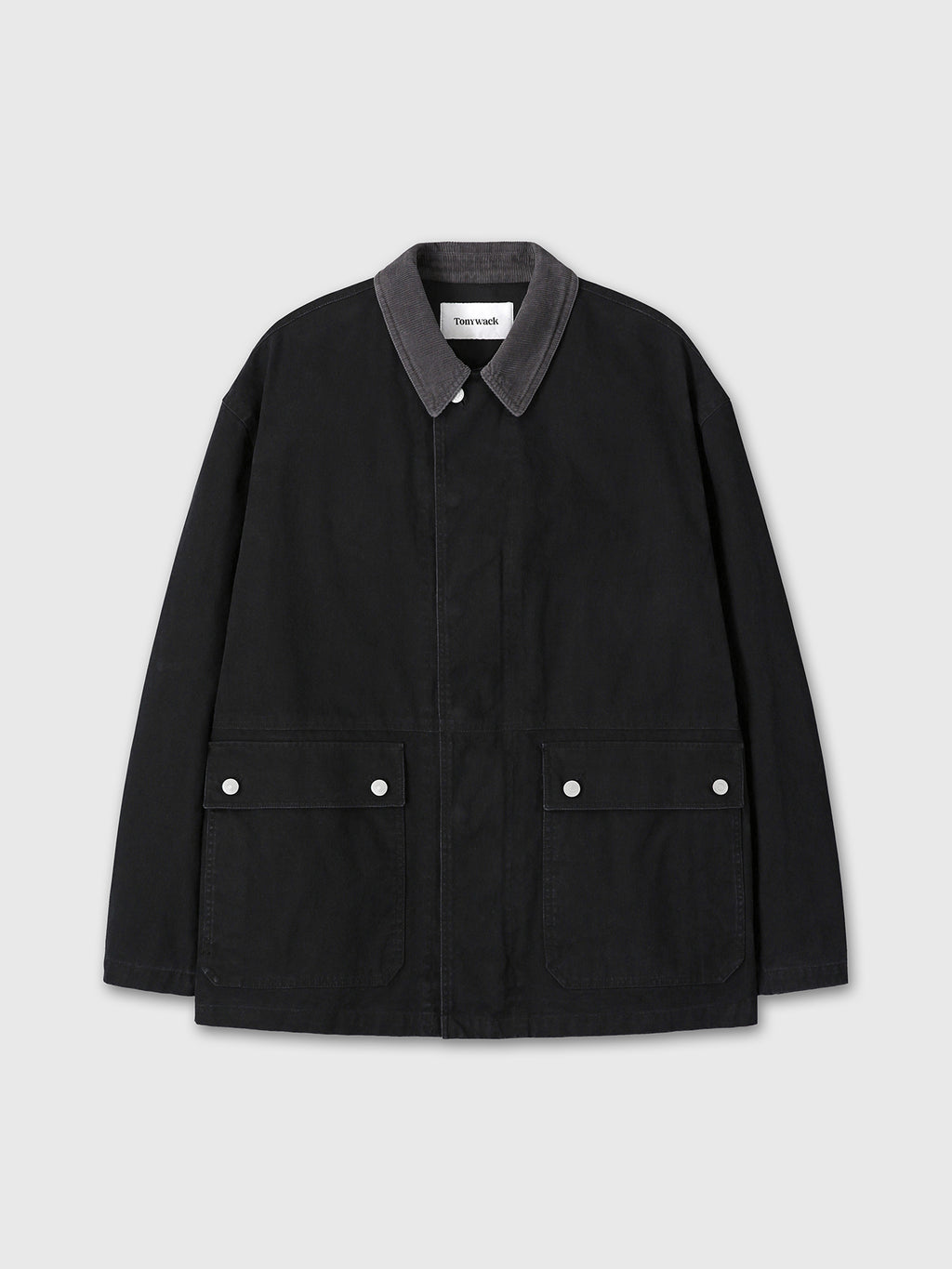 GARMENT WASHED BARN JACKET_ FADED BLACK