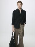 SILK CREPE SHIRT_ BLACK