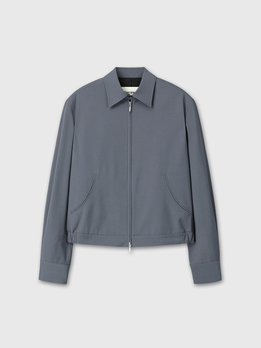 TROPICAL WOOL BLOUSON JACKET_ SLATE GREY