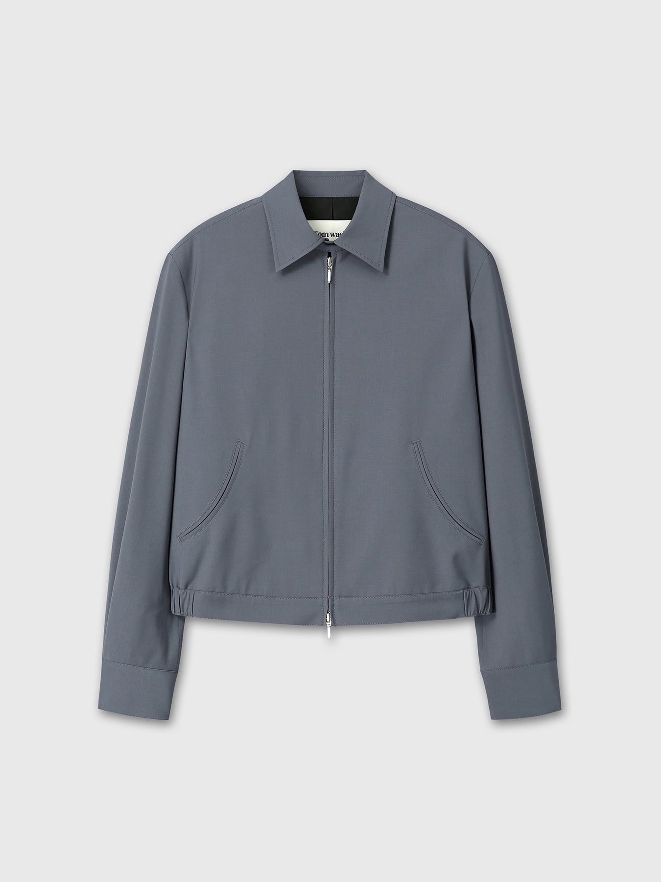 TROPICAL WOOL BLOUSON JACKET_ SLATE GREY