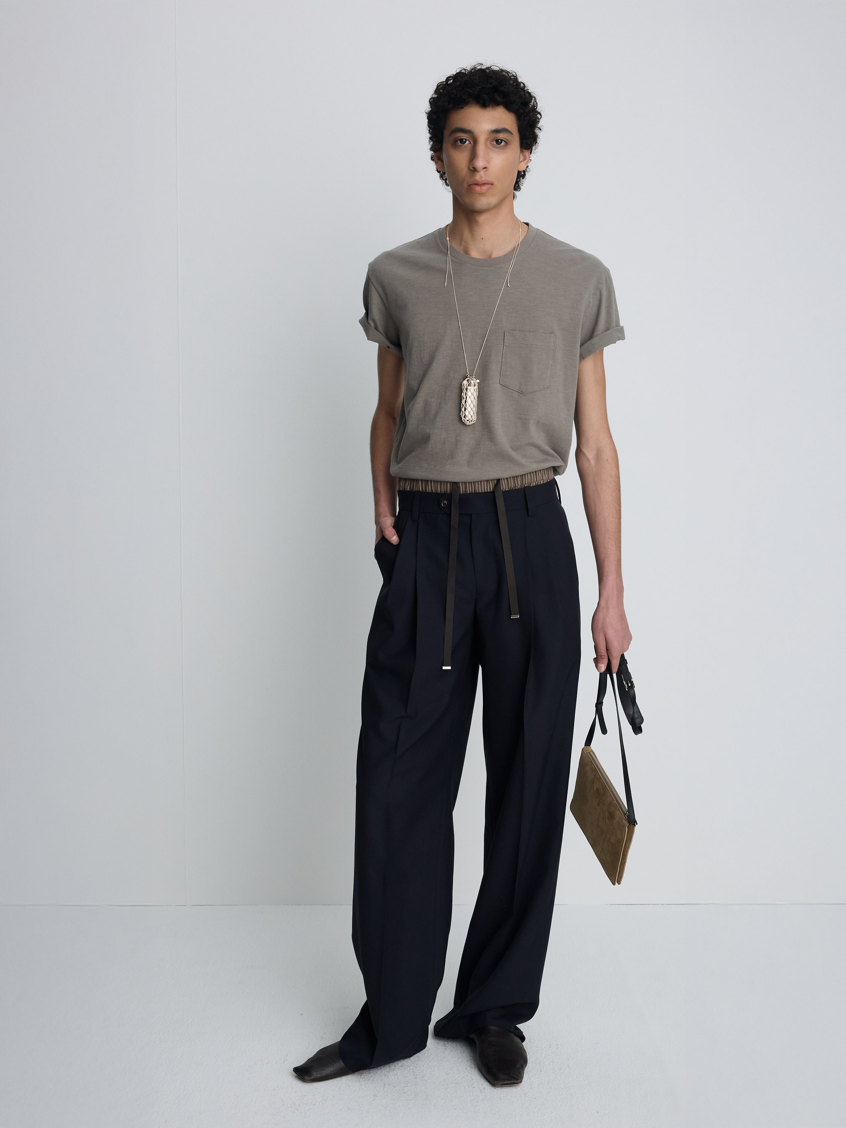 SOFT SLUB JERSEY POCKET T-SHIRT_ OLIVE GREY
