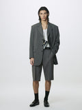 MELANGE WOOL OVERSIZED TAILORED JACKET_ MELANGE GREY