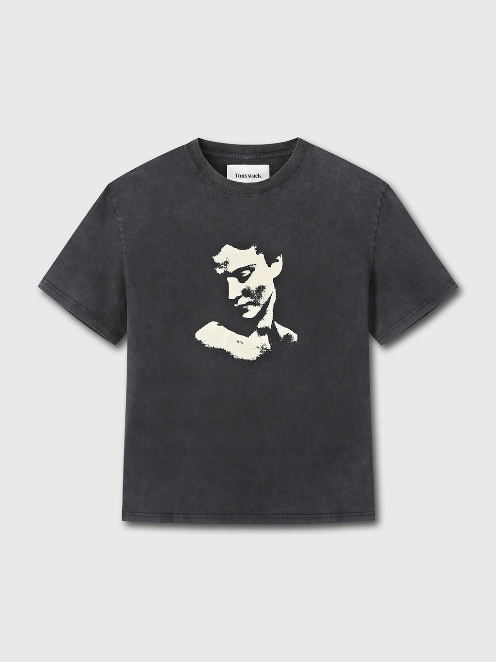 PORTRAIT GARMENT DYED T-SHIRT_ FADED BLACK