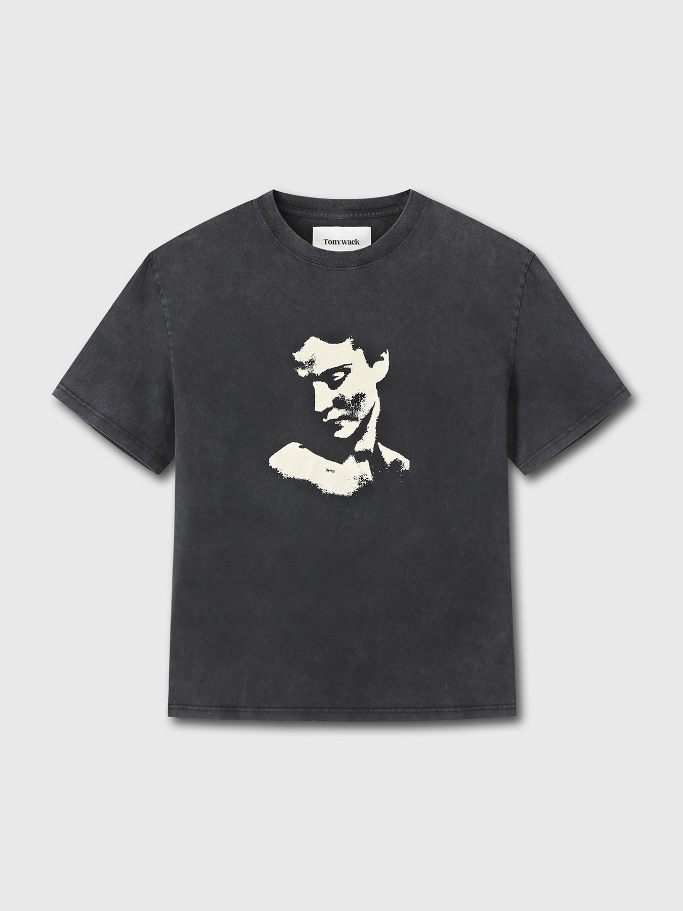 PORTRAIT GARMENT DYED T-SHIRT_ FADED BLACK