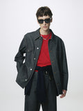 WOOL DENIM CHORE JACKET (ITALIAN FABRIC)_ DARK INDIGO