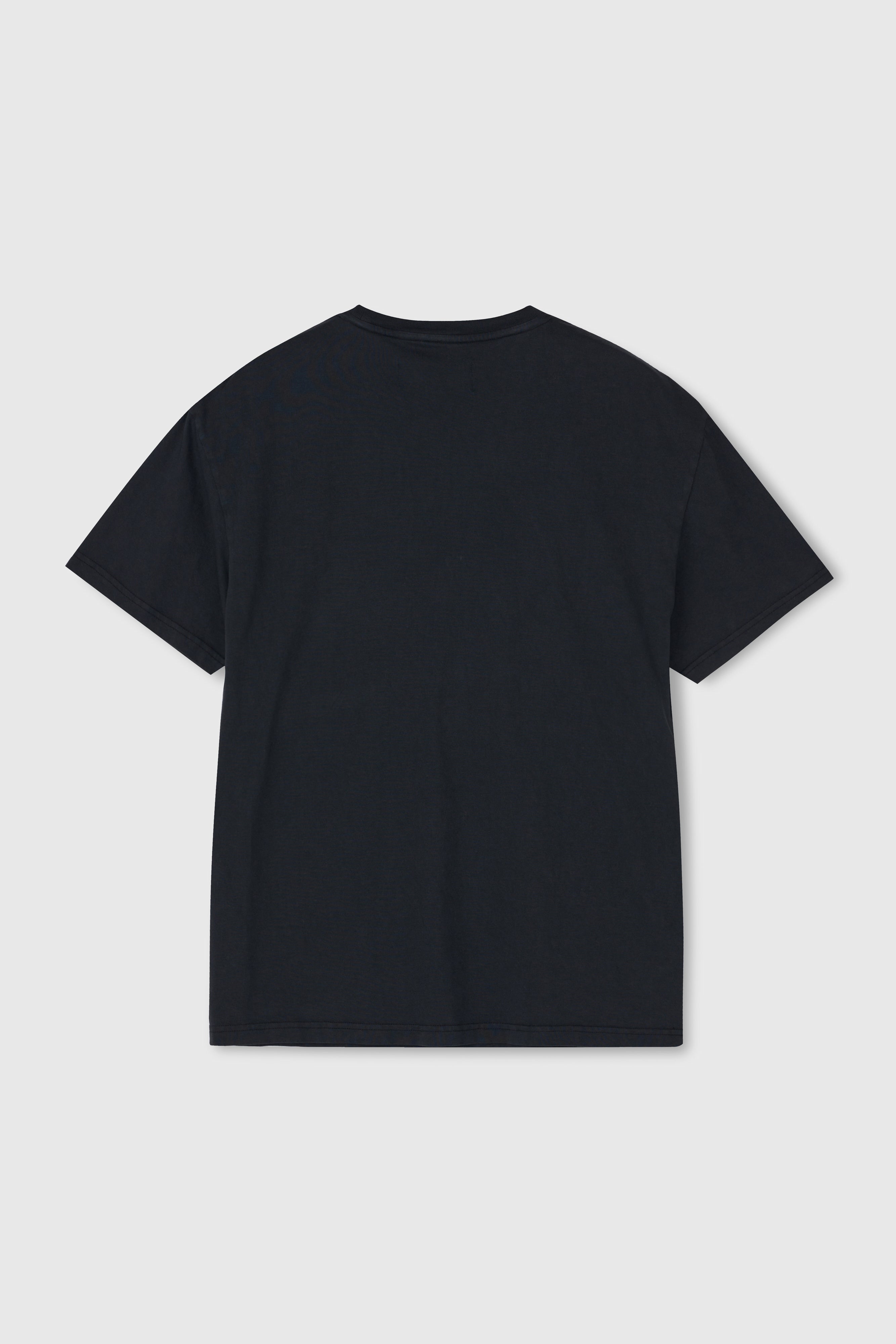 Drug Reference Garment Dyeing T-shirt_ Black Pigment