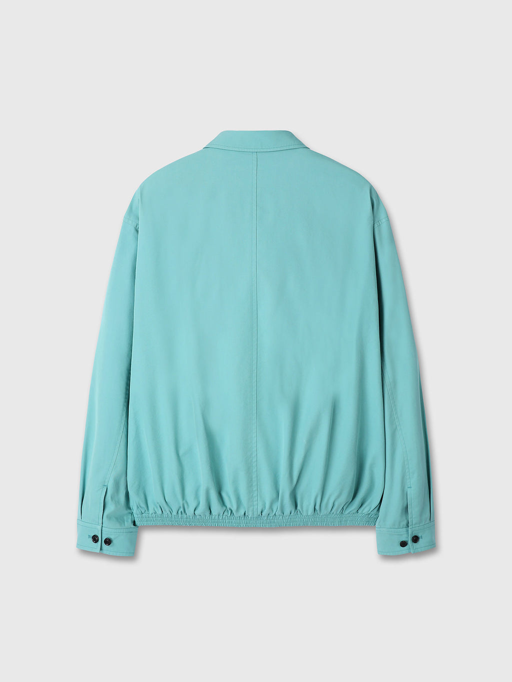 WASHED COTTON LYOCELL BLOUSON JACKET_ TURQUOISE