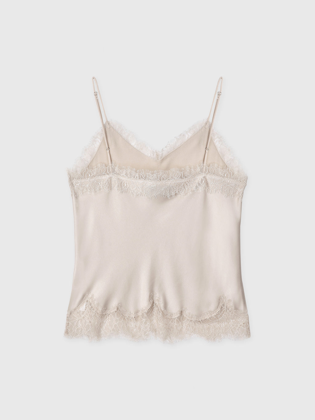 (W) SATIN LACE CAMISOLE_ BEIGE