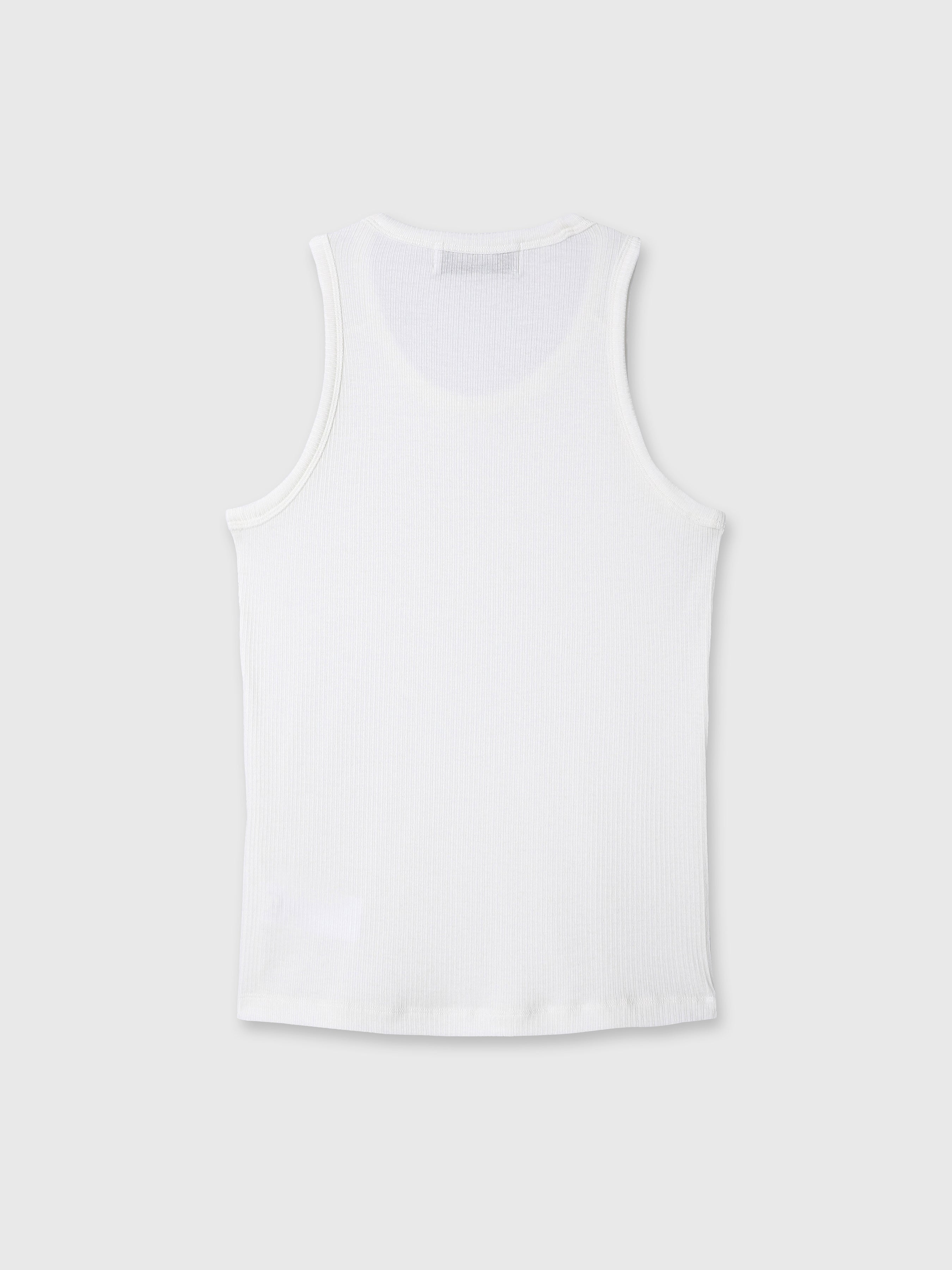 SILK LYOCELL RIB TANK TOP (JAPANESE FABRIC) _ WHITE