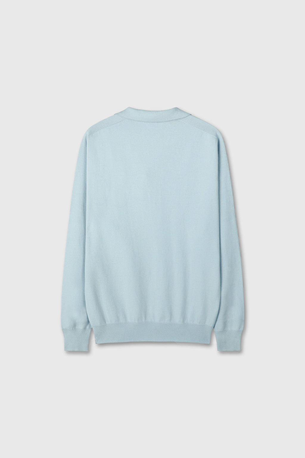 High Count Whole Garment Saddle Neck Knit_ Baby Blue
