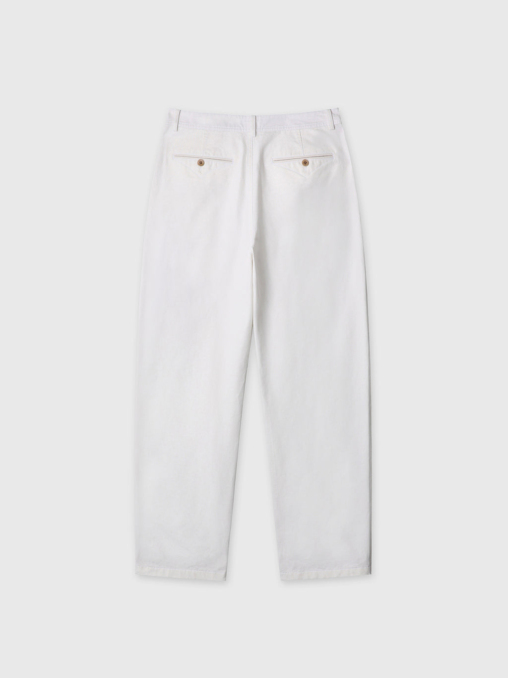 (W) CURVED COTTON CHINO PANTS_ WHITE