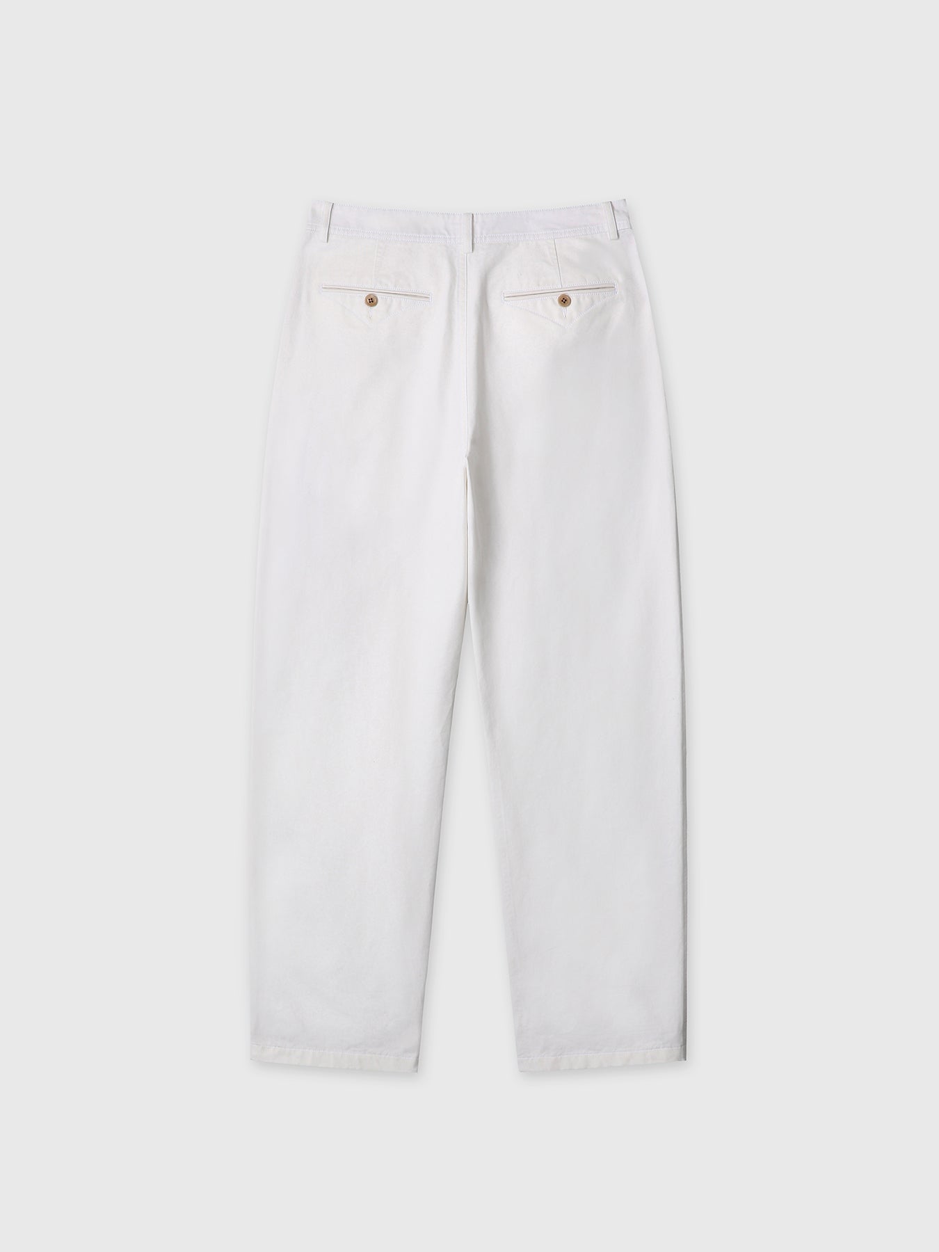 (W) CURVED COTTON CHINO PANTS_ WHITE