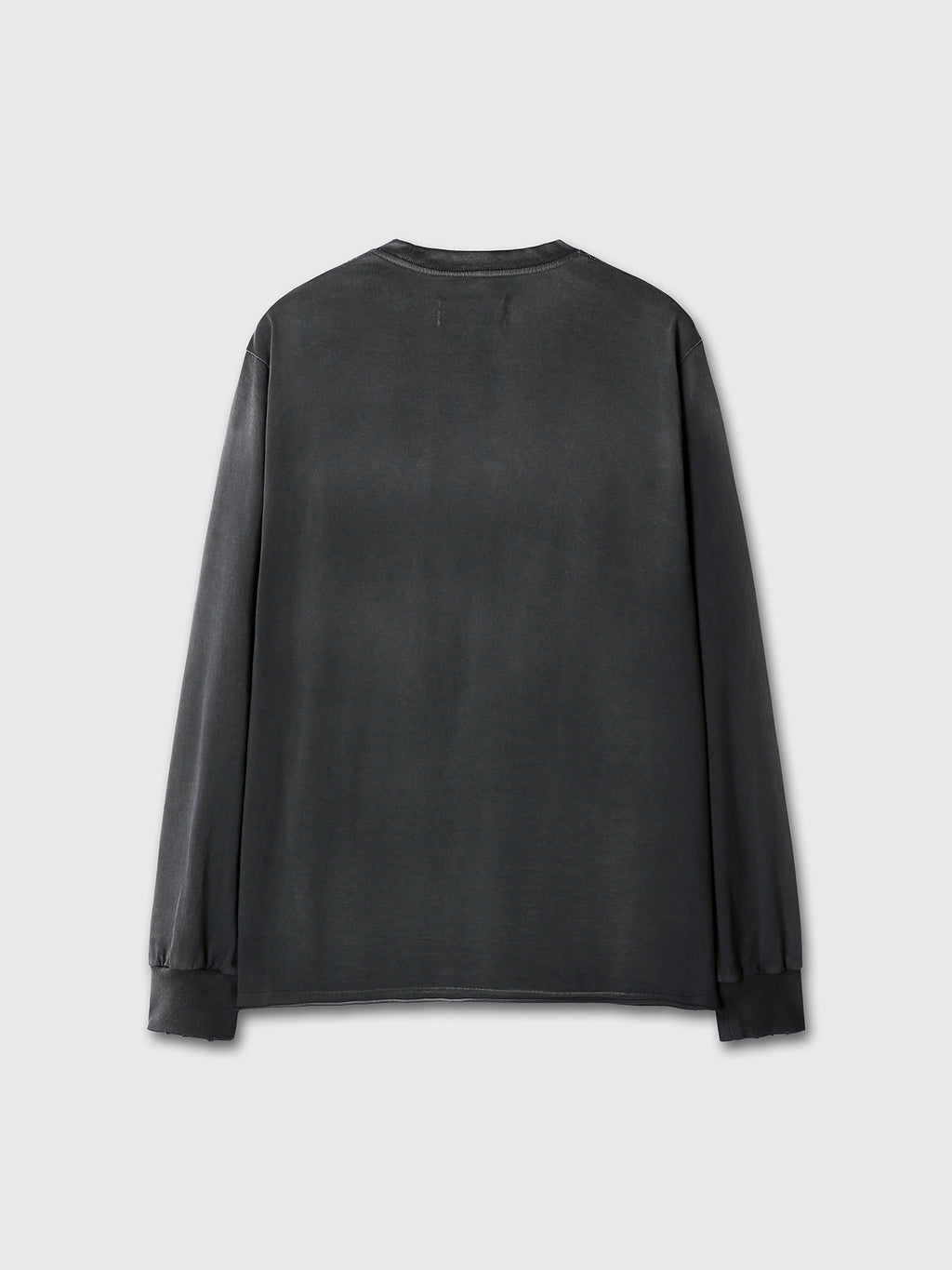 GARMENT DYED LONG SLEEVE CREW_ FADED BLACK