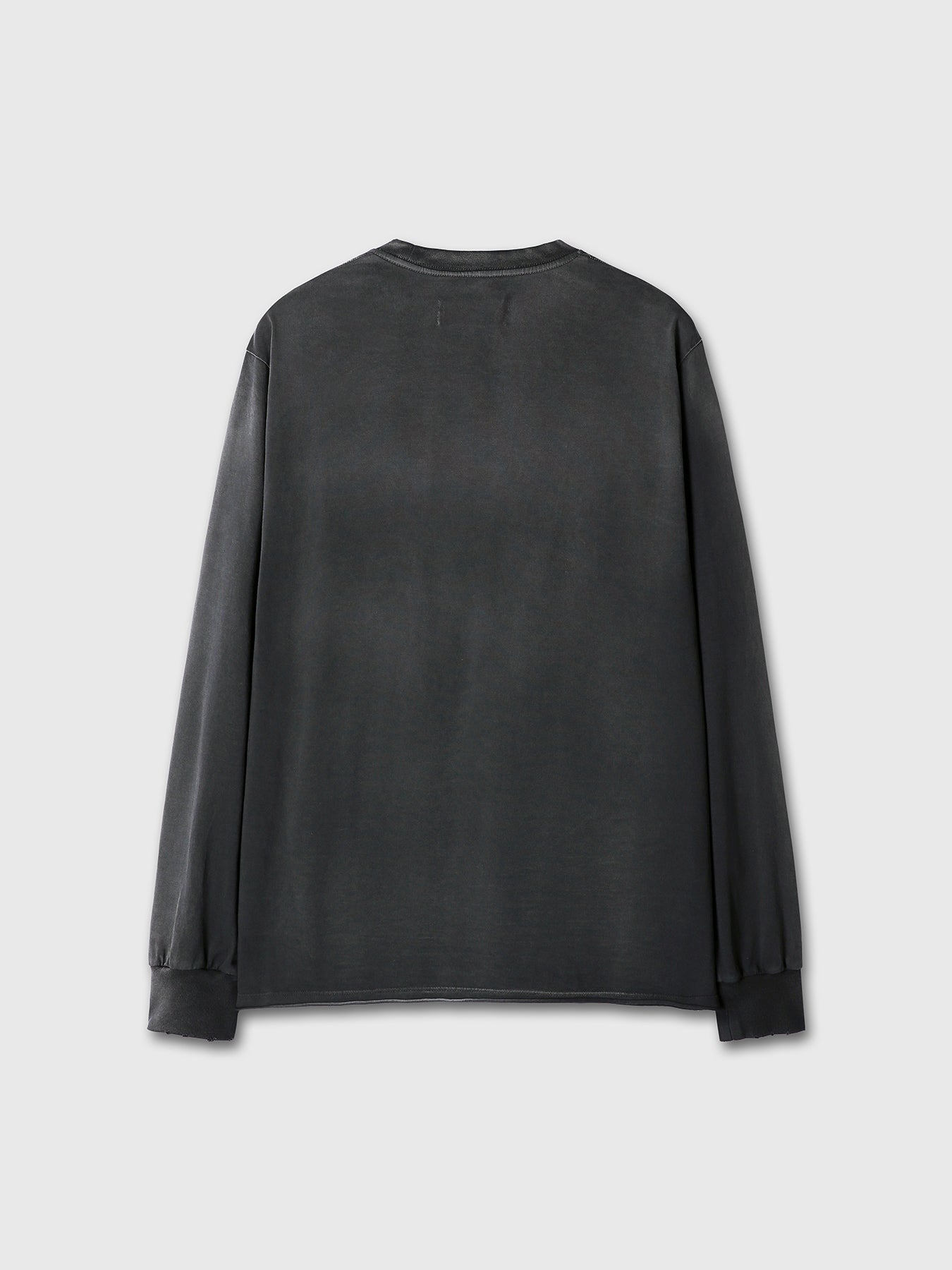 GARMENT DYED LONG SLEEVE CREW_ FADED BLACK