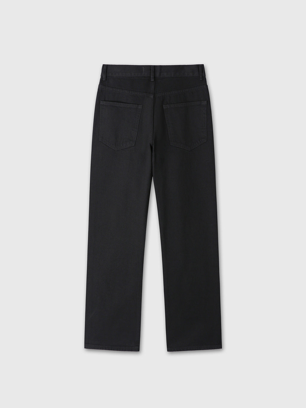 SLIM STRAIGHT DENIM JEANS_ BLACK