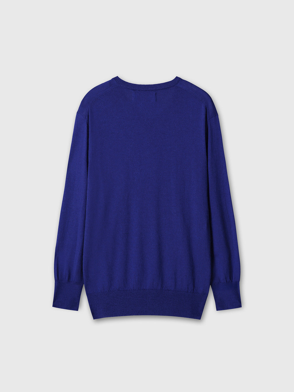 (W) AIRY CASHMERE V-NECK_ BLUE