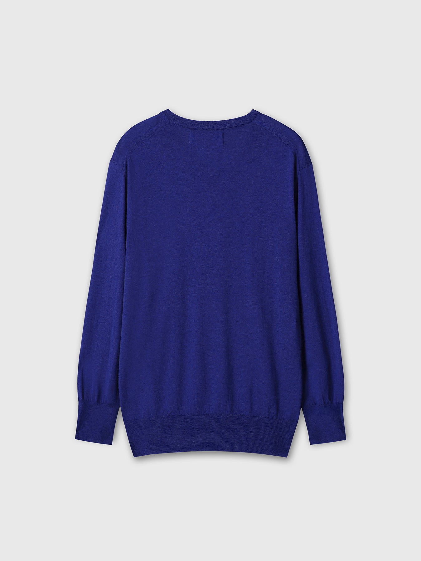 (W) AIRY CASHMERE V-NECK_ BLUE