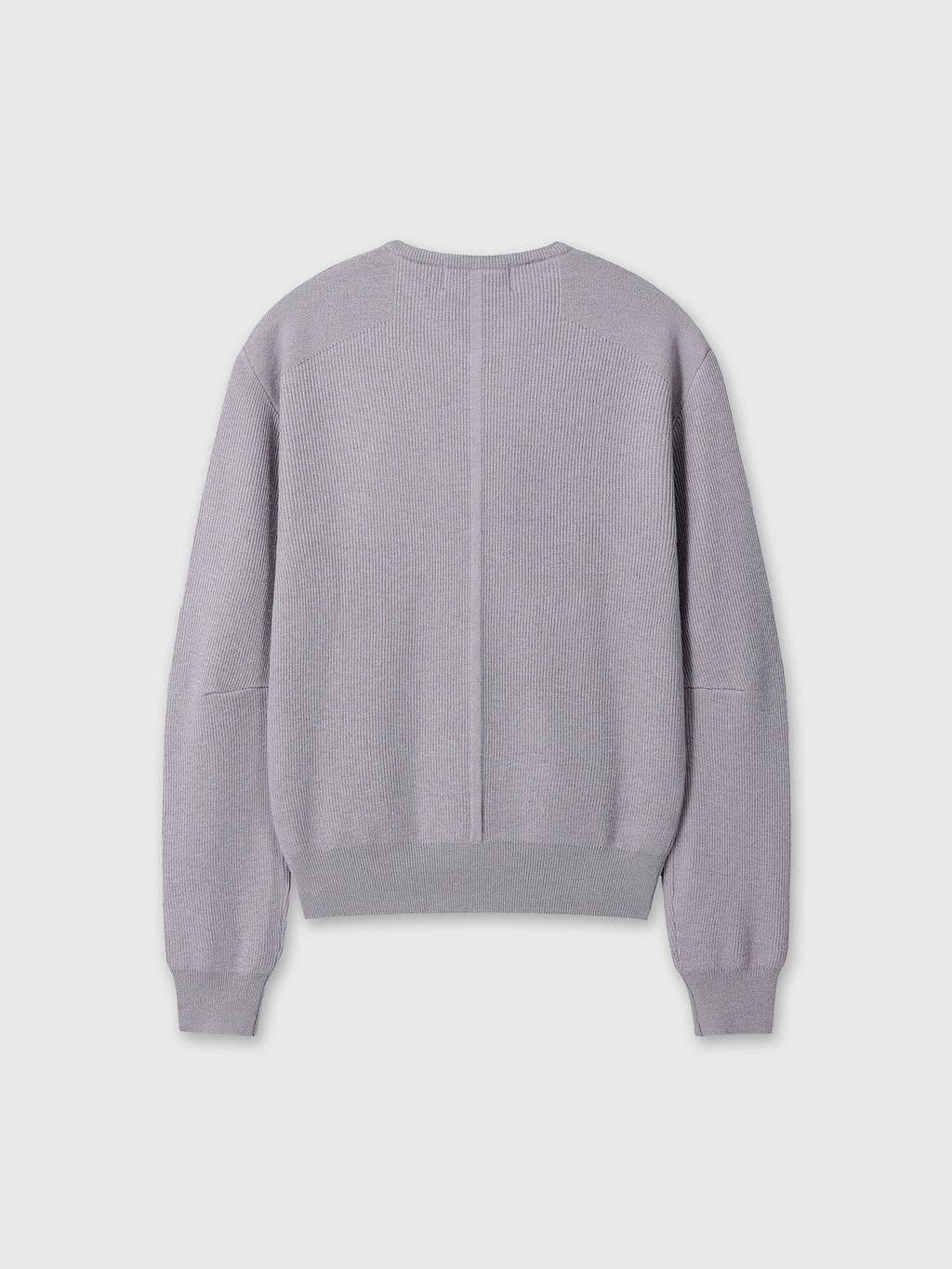 SUPER FINE WOOL COMMANDO V-NECK KNIT_ SLATE GREY