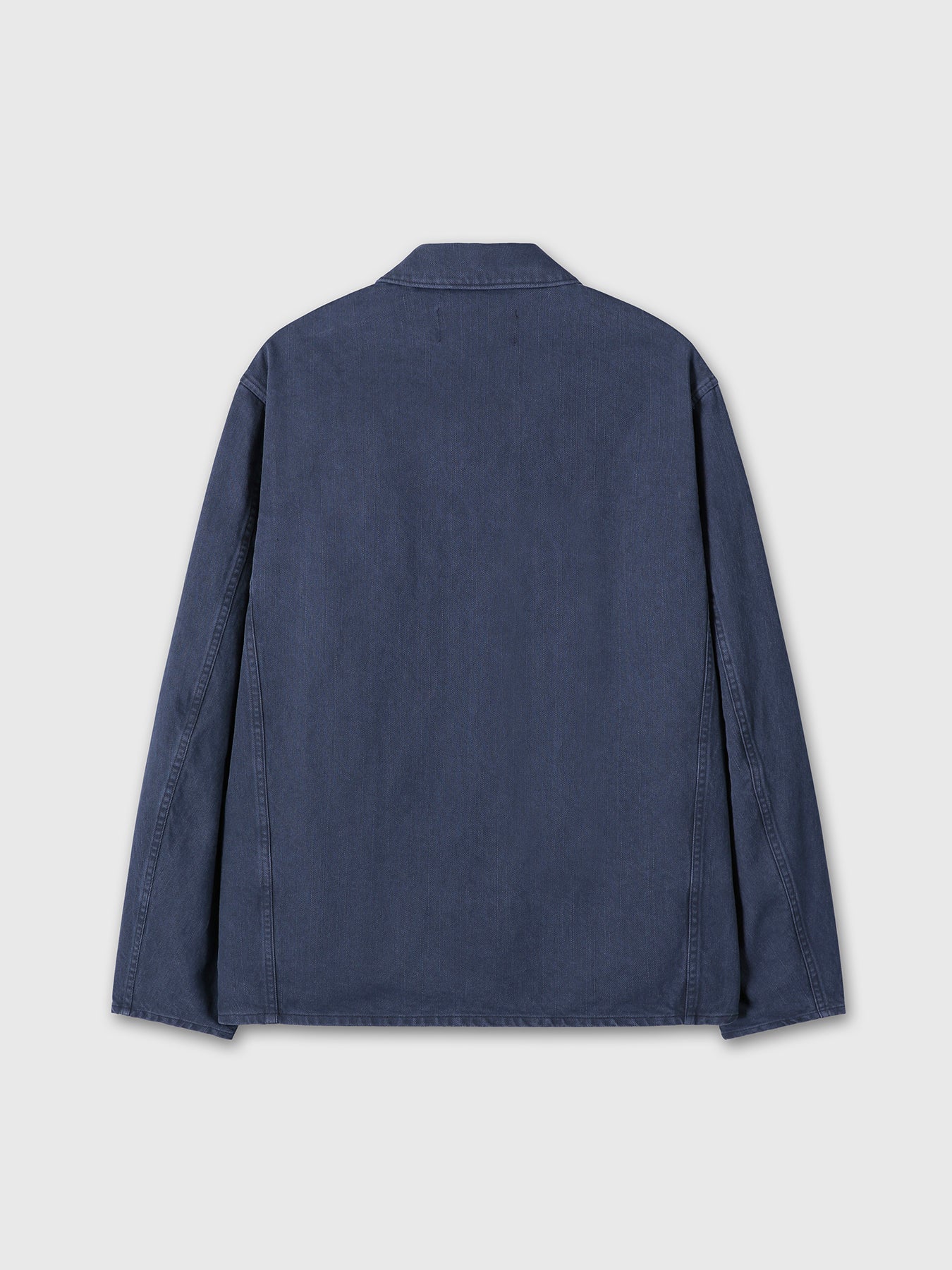 (W) GARMENT WASHED COTTON TWILL UTILITY JACKET_ PURPLE BLUE