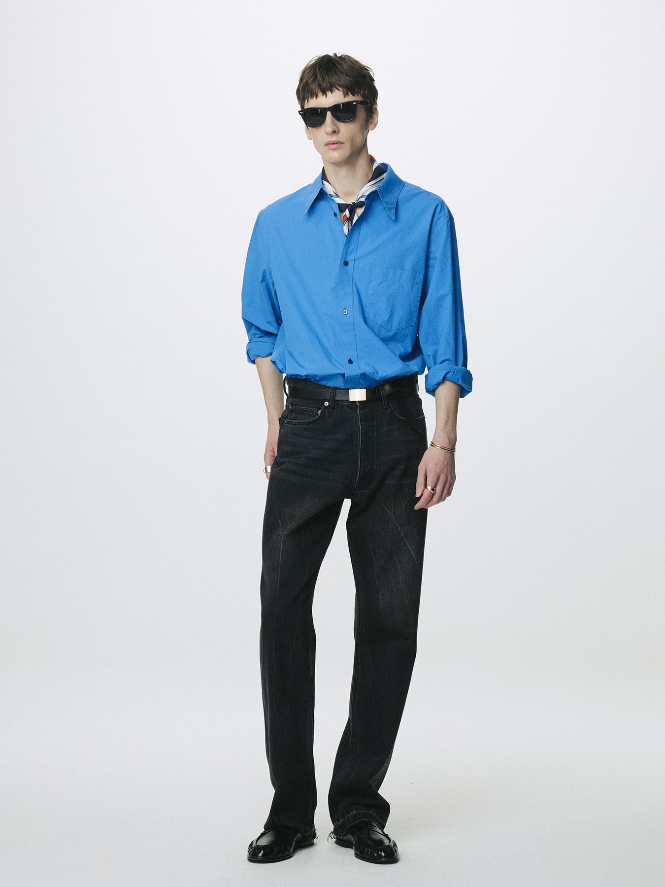 WASHED COTTON SHIRT_ CELTIC BLUE