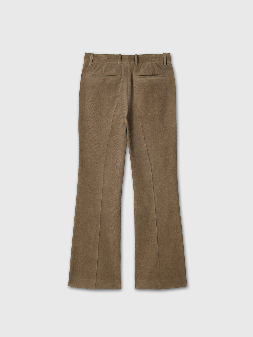 CORDUROY FLARED TROUSERS_ BEIGE TAUPE