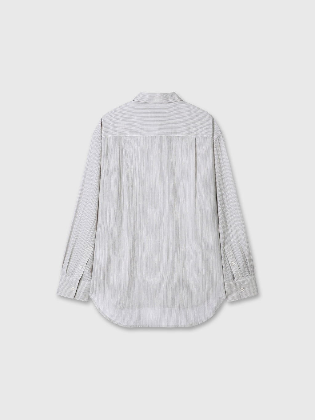 LYOCELL OVERSIZED STRIPE SHIRT_ GREY