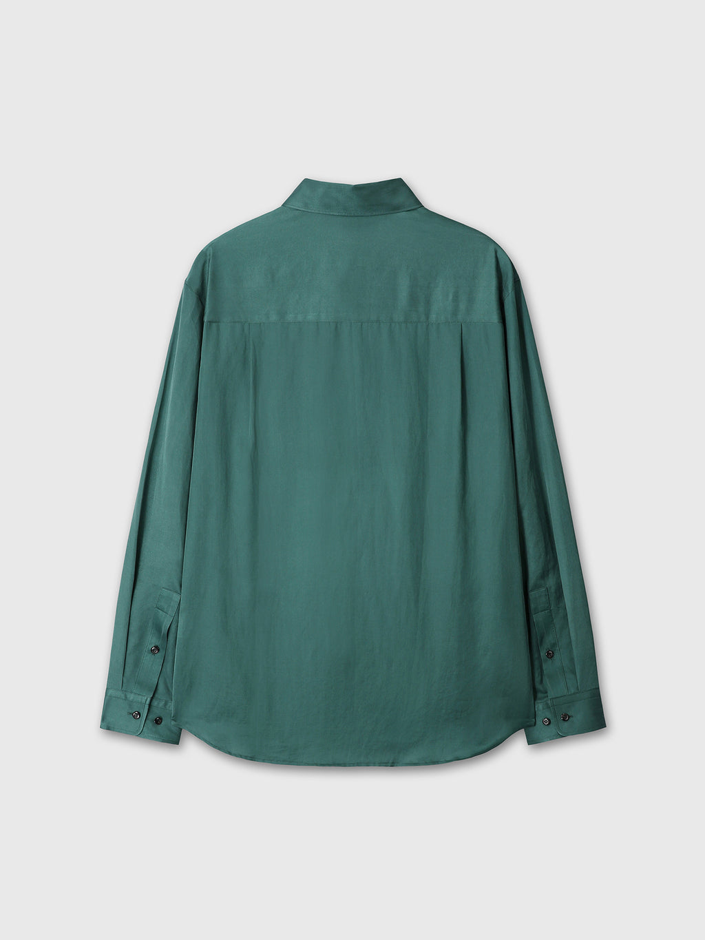SILK COTTON DOUBLE POCKET SHIRT_ GREEN