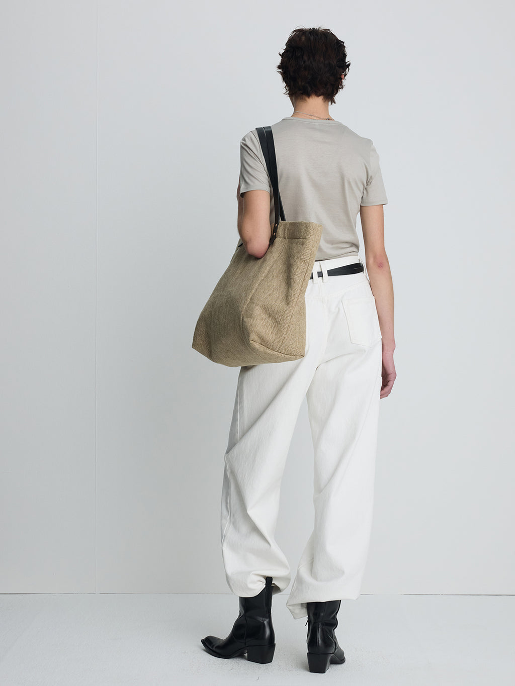(W) TENCEL SHORT SLEEVE T-SHIRT_ LIGHT GREY