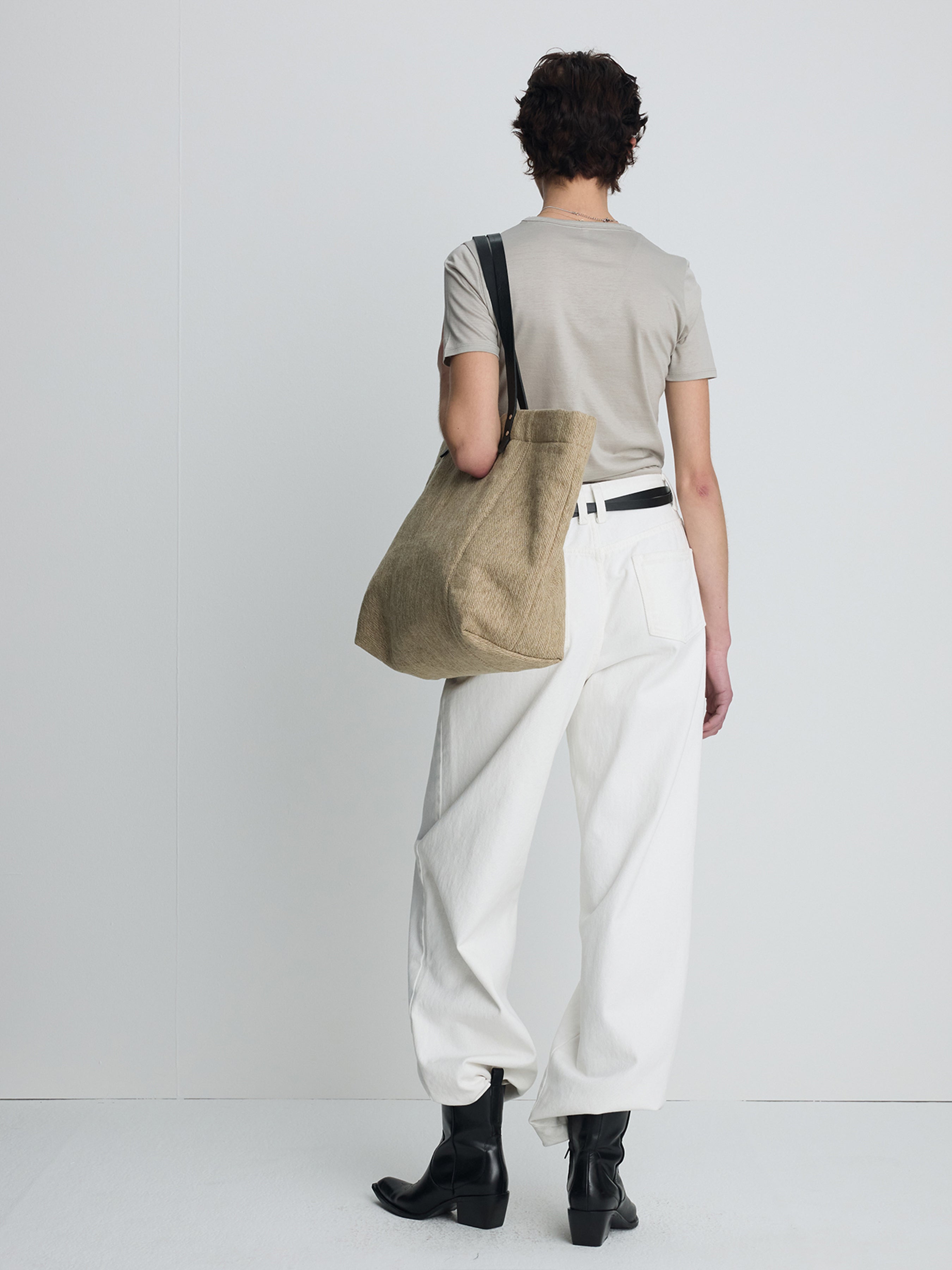 (W) TENCEL SHORT SLEEVE T-SHIRT_ LIGHT GREY