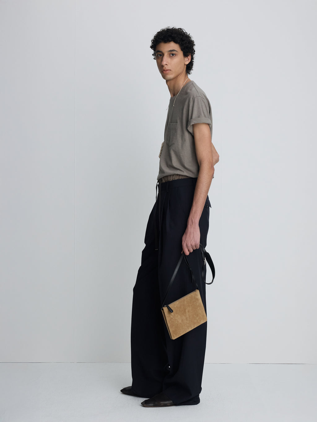 SOFT SLUB JERSEY POCKET T-SHIRT_ OLIVE GREY