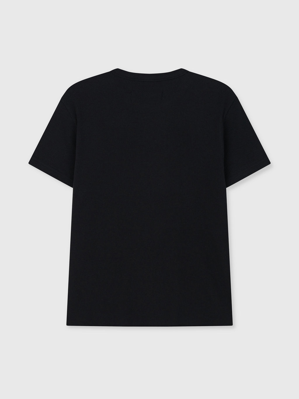 SOFT RIBBED FITTED T-SHIRT_ BLACK