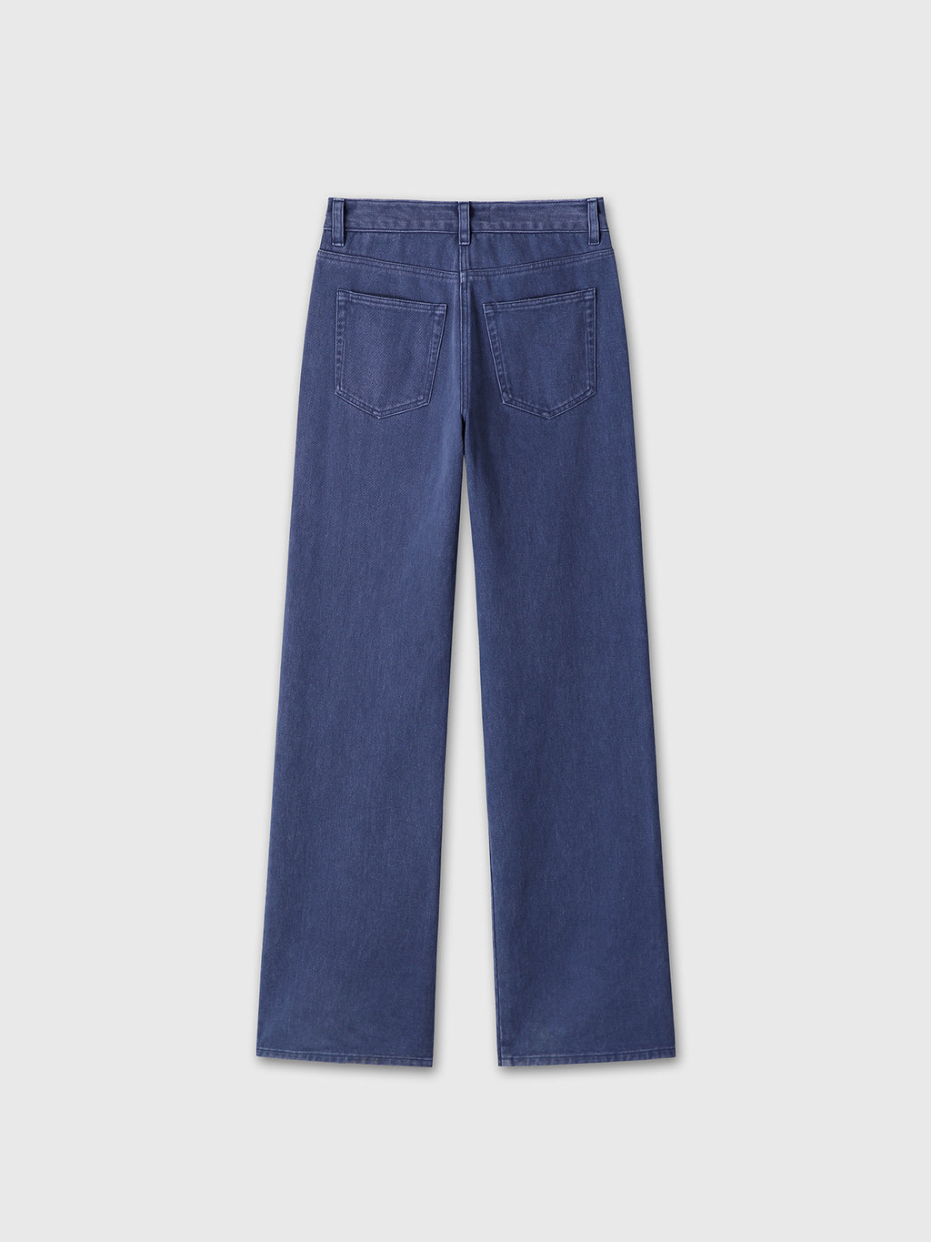(W) WASHED COTTON STRAIGHT PANTS_ WASHED BLUE